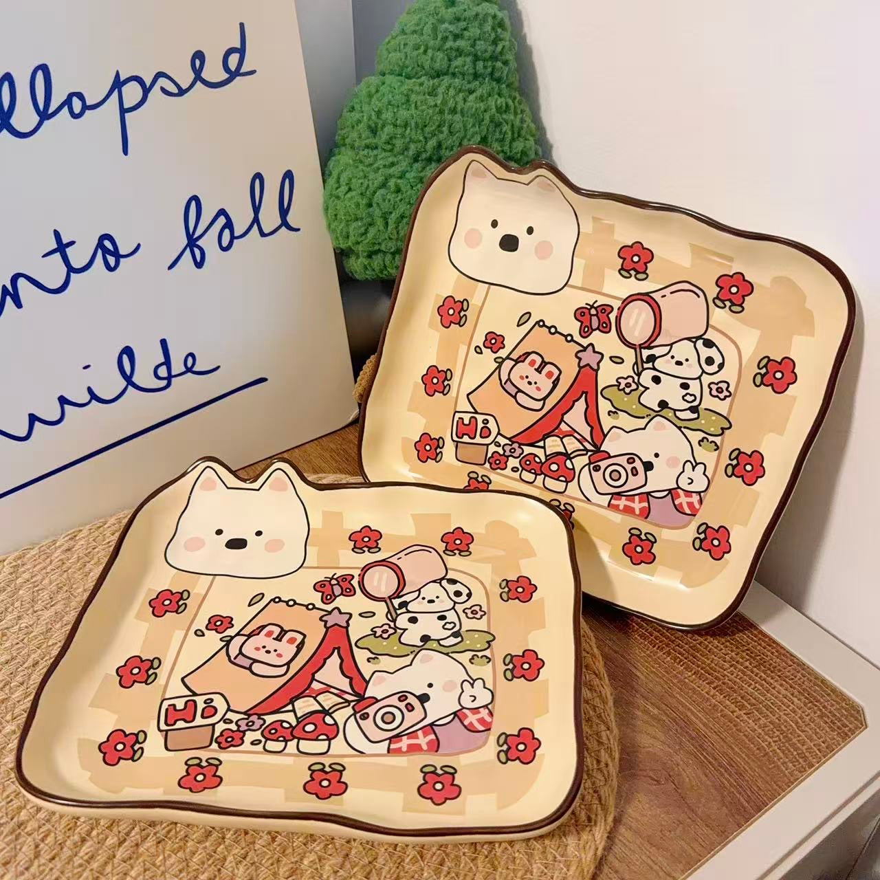 Cute Westie Ceramic Dessert Plate, 7.8-Inch