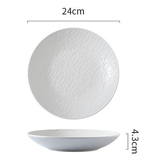 Sand Rock Texture Ceramic Plate | Minimalist Design, 10-Inch