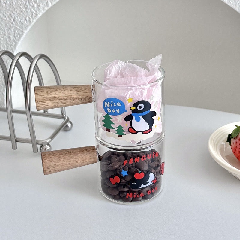 Penguin Glass Measuring Cup with Handle – 100mML