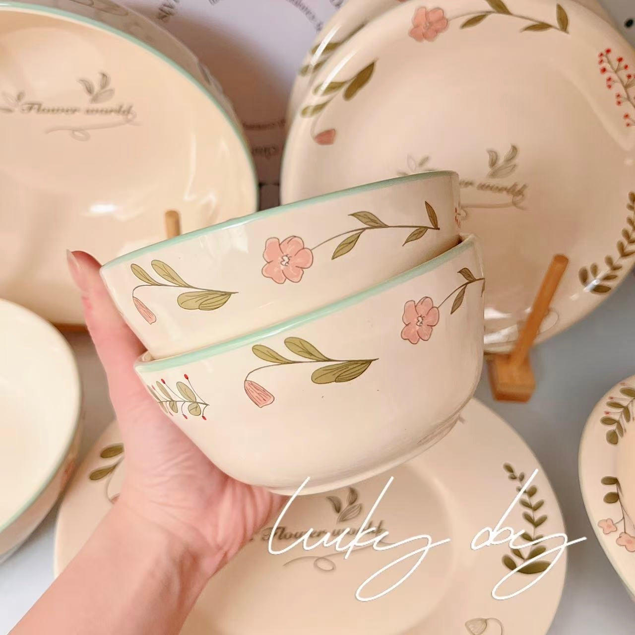 Spring Floral Ceramic Soup Bowl - 350ML & 1500ML