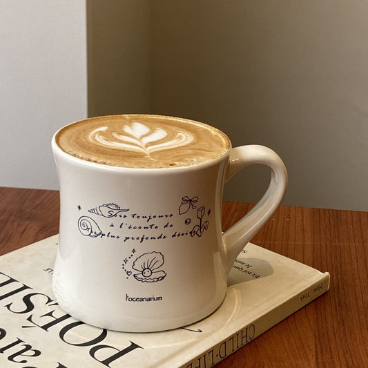 Ocean Shell Ceramic Mug – 300ML Capacity