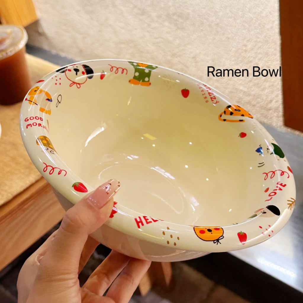 Colorful Fairytale Ceramic Bowls – Yogurt Bowl & Ramen Bowl Options | 700ml & 1000ml Capacity,