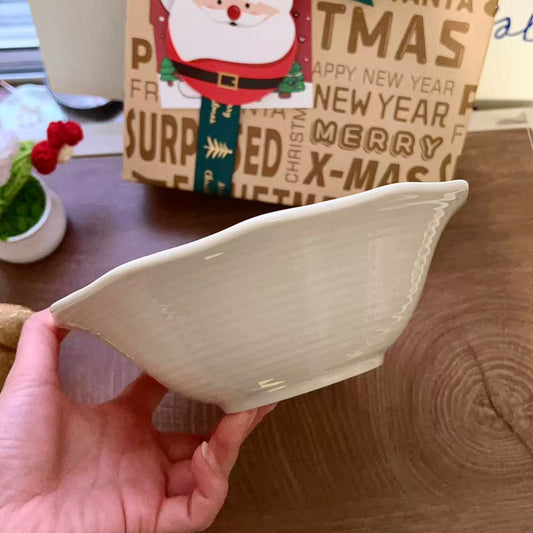 Cute Snowman Ceramic Ramen Bowl, 600ML | Christmas Gift