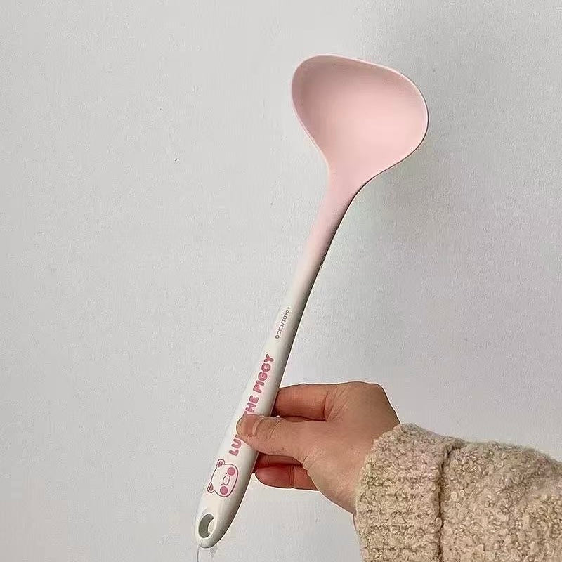 Pink Silicone Solid Kitchen Utensils