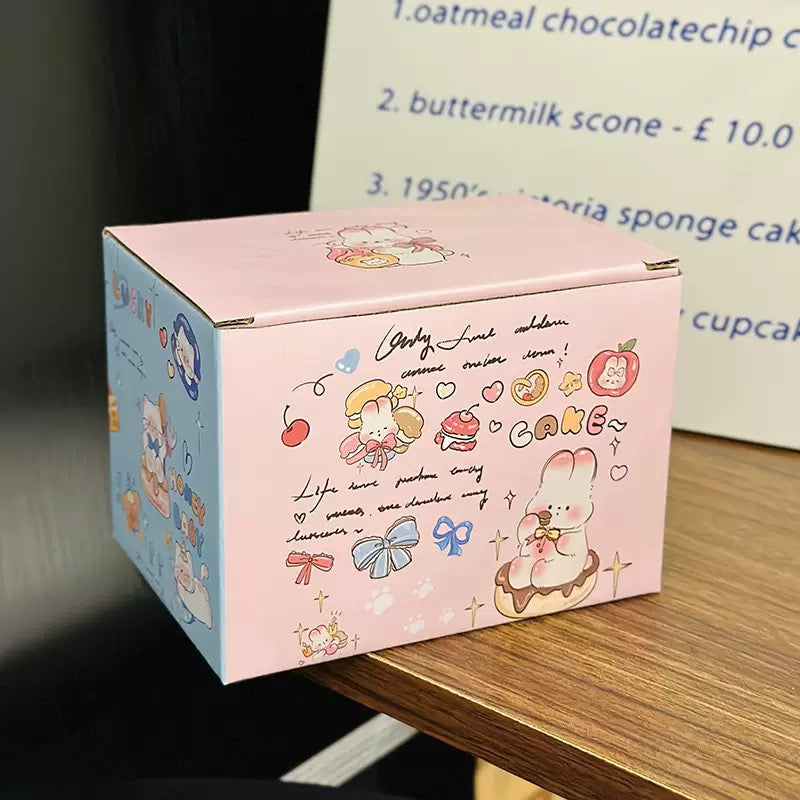 Cute Bunny & Bear Ceramic Mug – 450ML Capacity