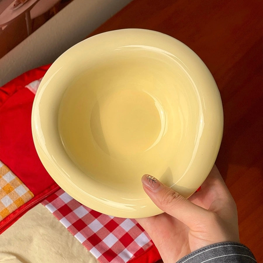 Creamy Irregular Ceramic Yogurt Bowl – 240ML