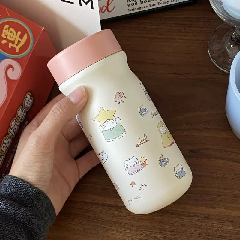 Sleepy Cat Stainless Steel Insulated Bottle – 300ML
