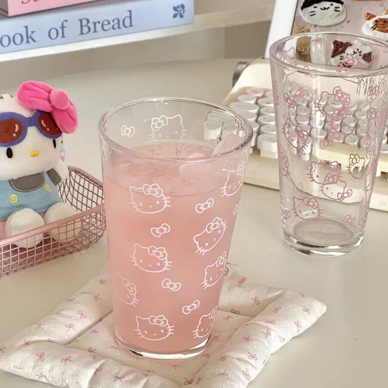 Cute Kitty Glass Cup – 450ML Capacity
