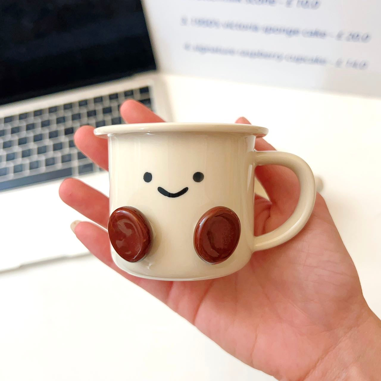 Cocoa Bean Ceramic Espresso Mug – 120ML