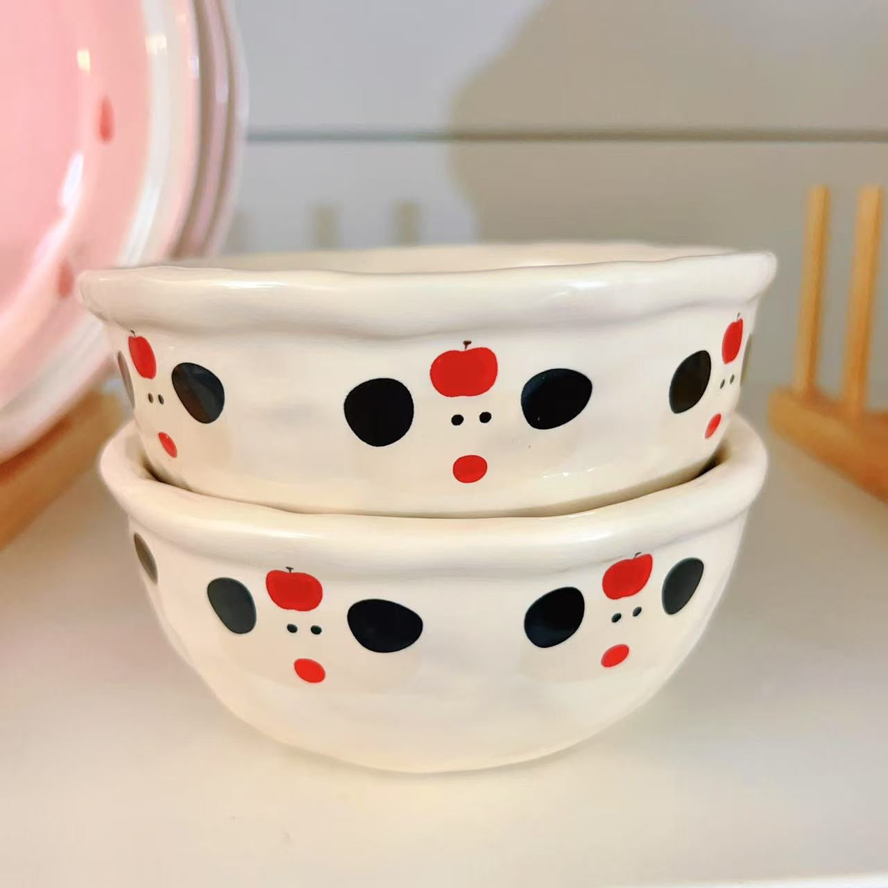 Apple Dog Ceramic Cereal Bowl – 330ML