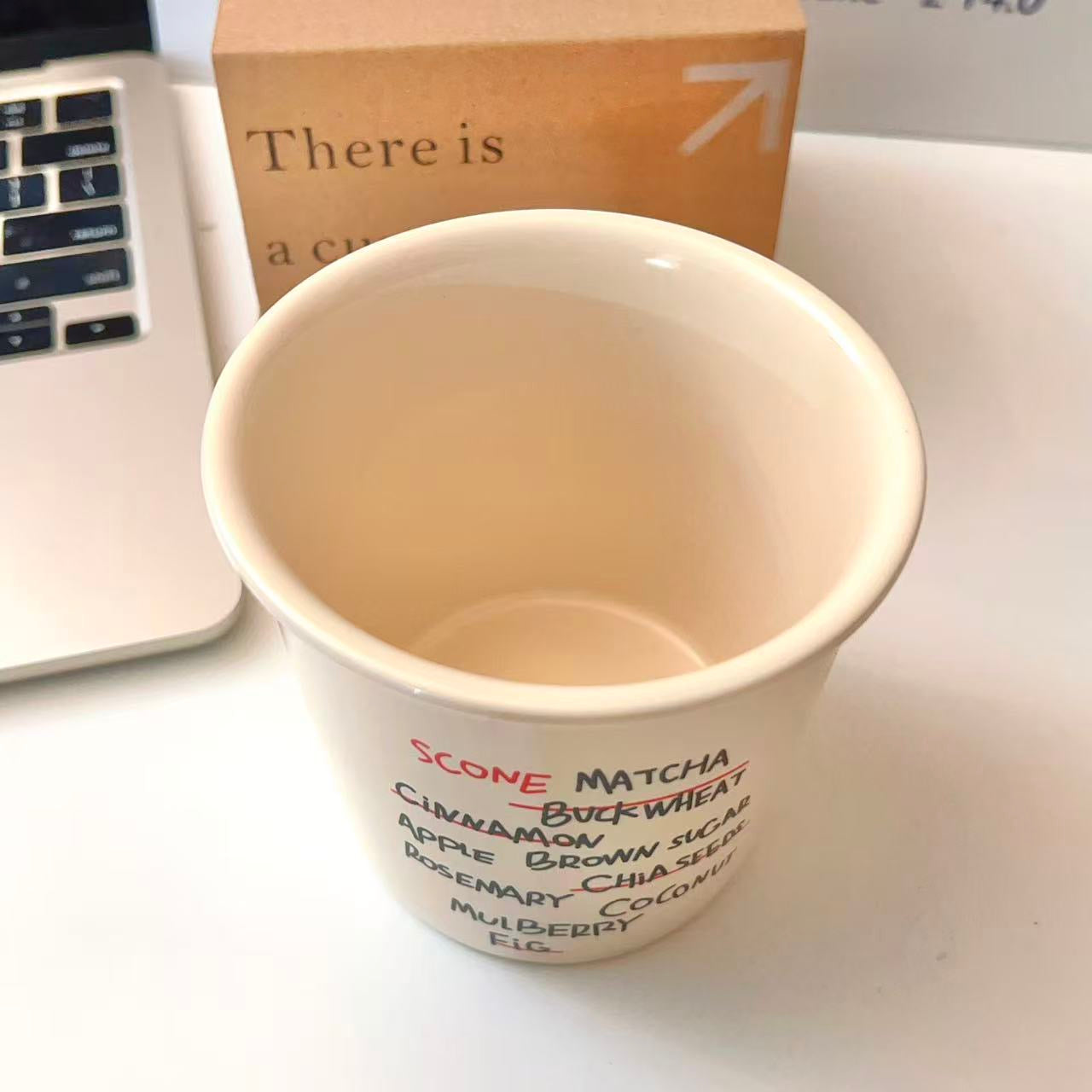 Minimalist Ceramic Mug with Apple Puppy Design – 350ML