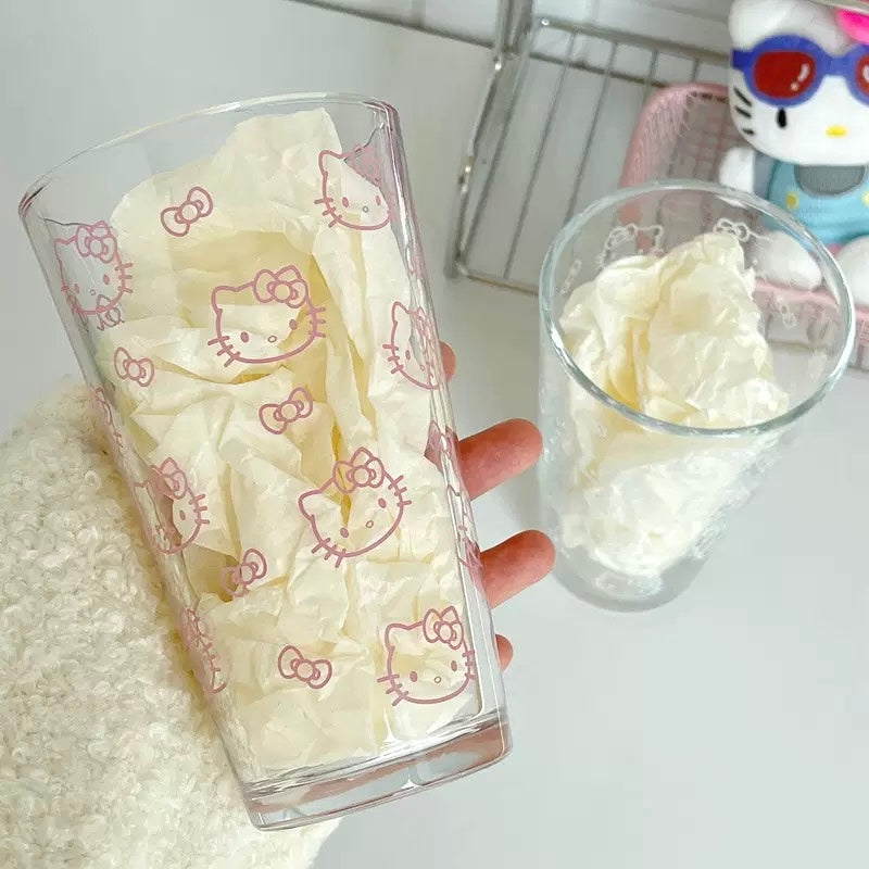 Cute Kitty Glass Cup – 450ML Capacity