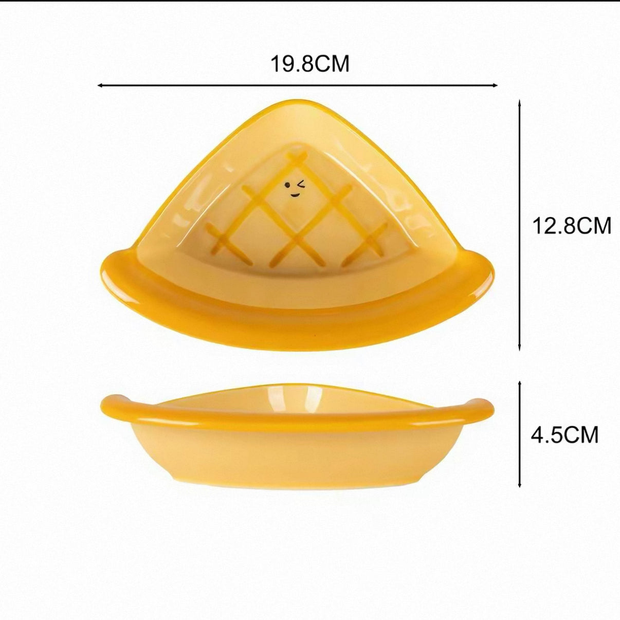Cheese-Shaped Kawaii Ceramic Plate – 2 Sizes