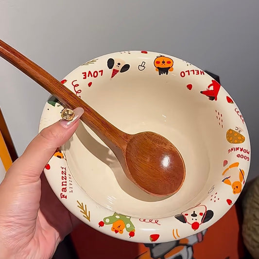 Colorful Fairytale Ceramic Bowls – Yogurt Bowl & Ramen Bowl Options | 700ml & 1000ml Capacity,