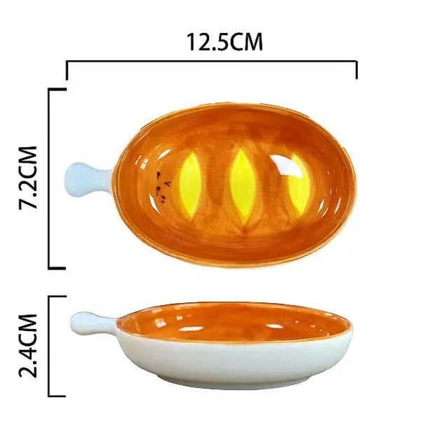 Bread-Shaped Ceramic Sauce Dishes