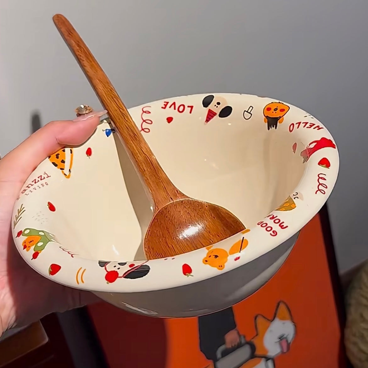 Colorful Fairytale Ceramic Bowls – Yogurt Bowl & Ramen Bowl Options | 700ml & 1000ml Capacity,