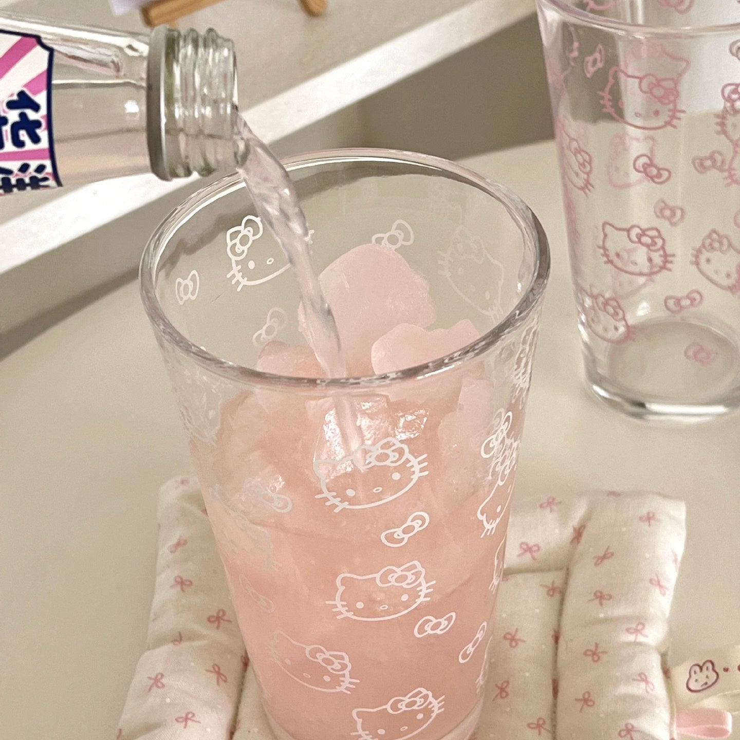 Cute Kitty Glass Cup – 450ML Capacity