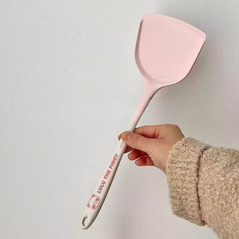 Pink Silicone Solid Kitchen Utensils