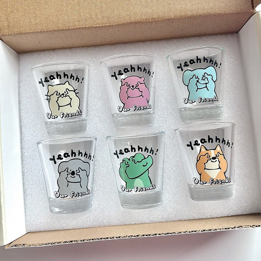 Cute Animal Shot Glass Gift Set – Set of 6, 50ML, Fun & Adorable Glassware for Parties