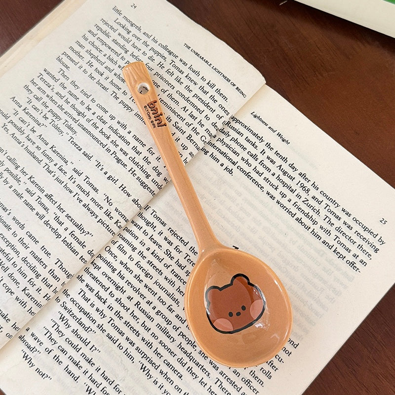 Brown Bear Family Ceramic Spoon | 4 Styles