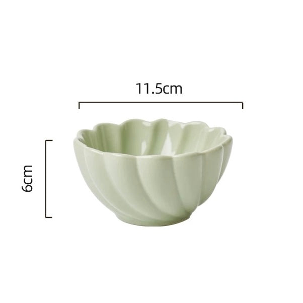 Pastel Spring Dinnerware Set – Cream & Green