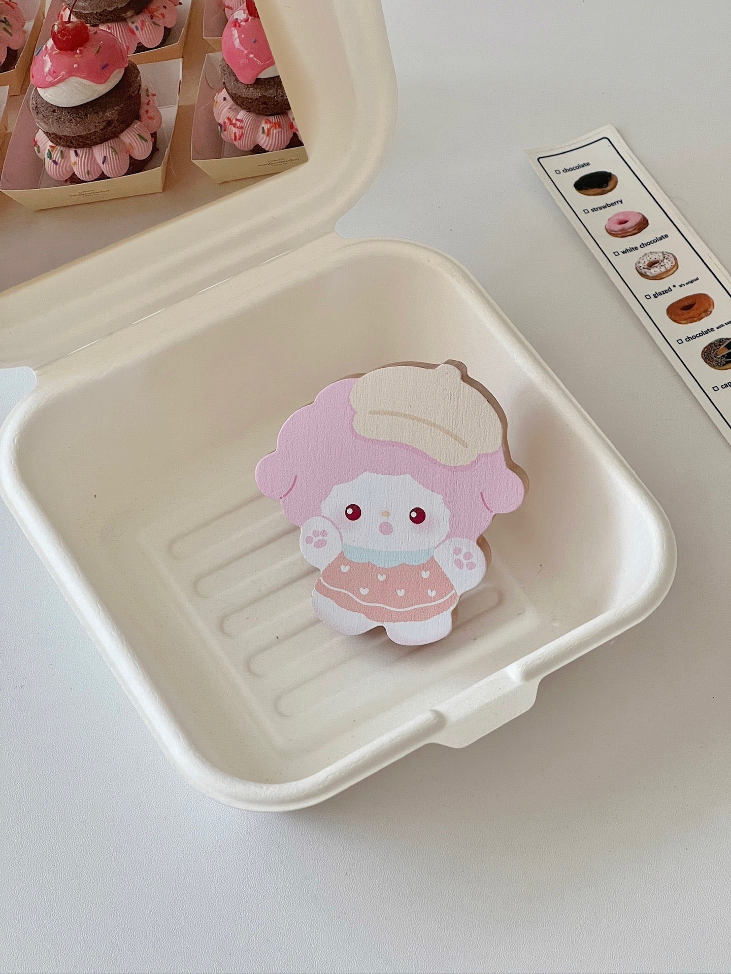 Pink Sheep Wooden Wall Hook - Strong Load-Bearing, Cute Decorative Organizer