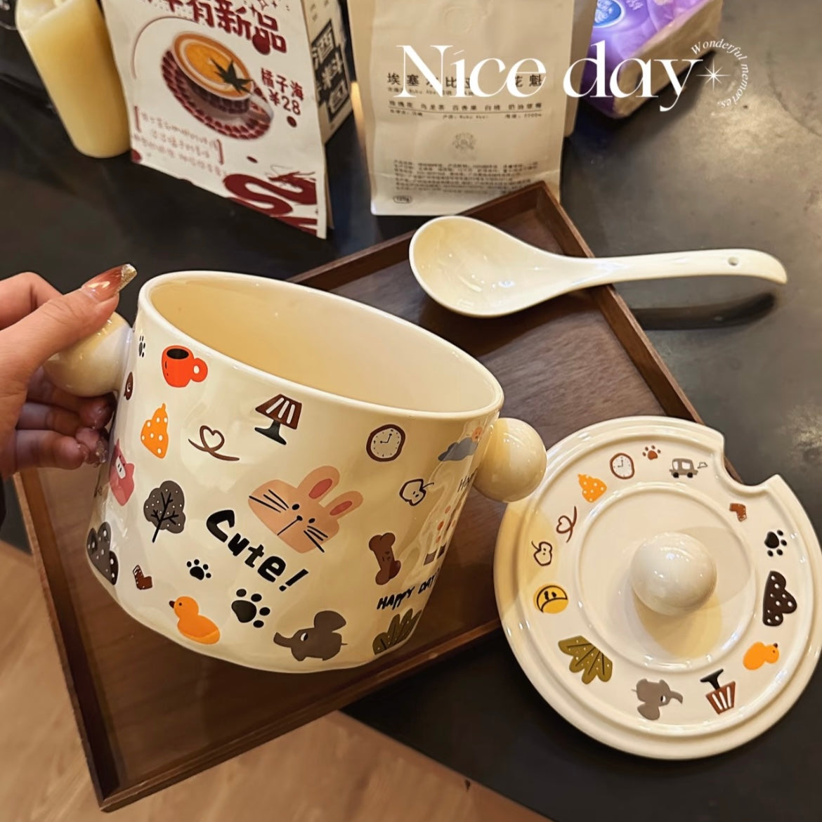 Moon Dog Extra-Large Ceramic Bowl | 1750ML Capacity