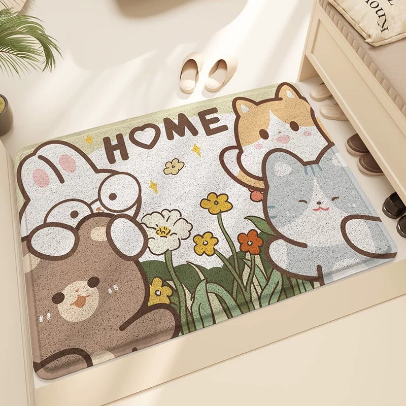 Animal Party Welcome Doormat - Size 60x90cm