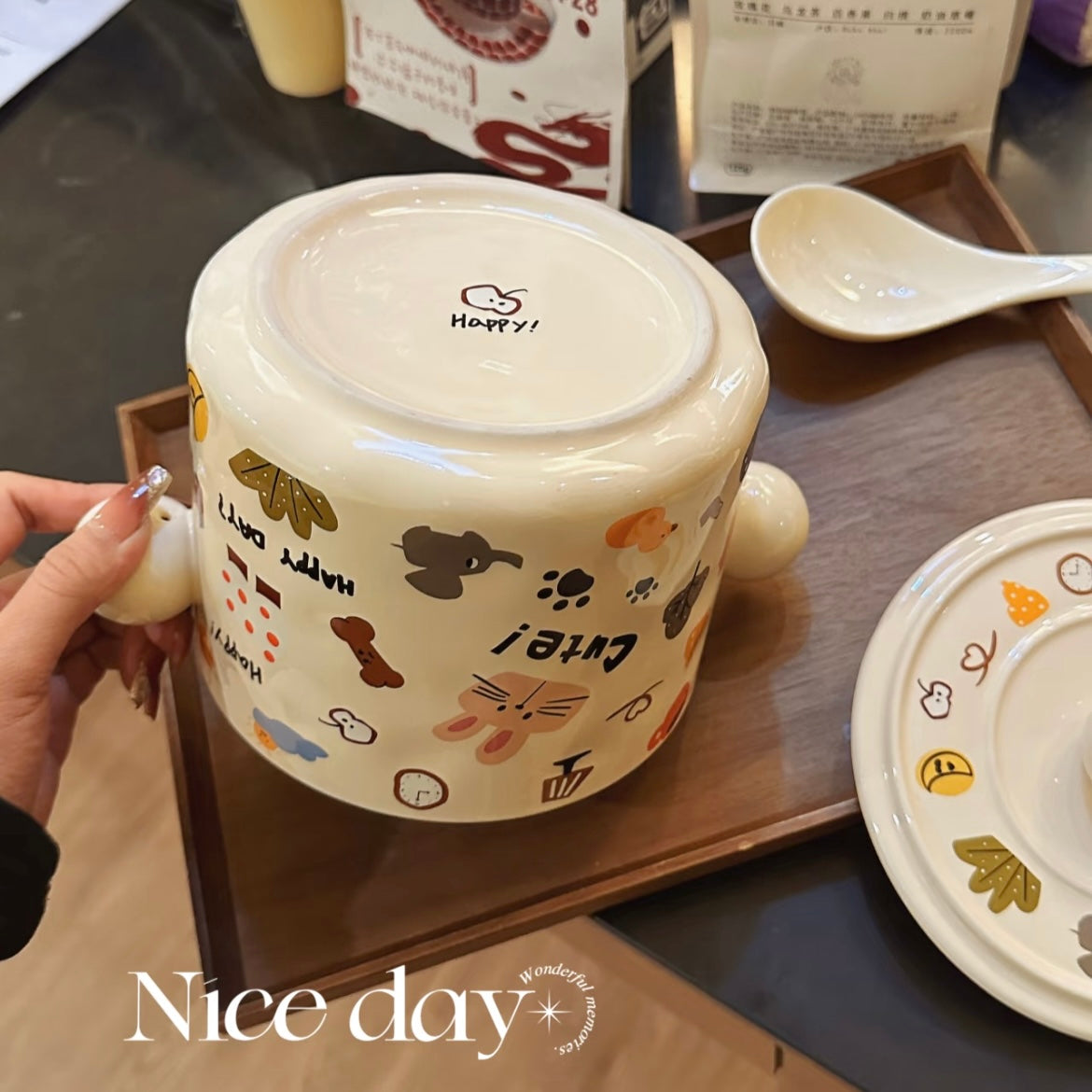 Moon Dog Extra-Large Ceramic Bowl | 1750ML Capacity