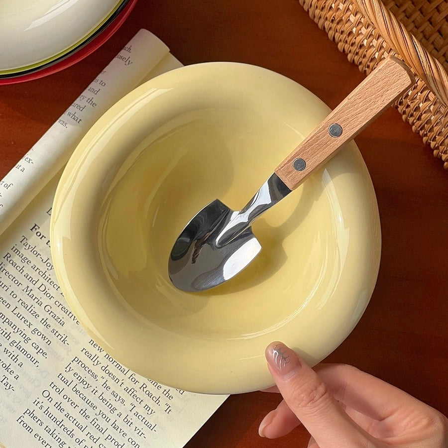 Creamy Irregular Ceramic Yogurt Bowl – 240ML