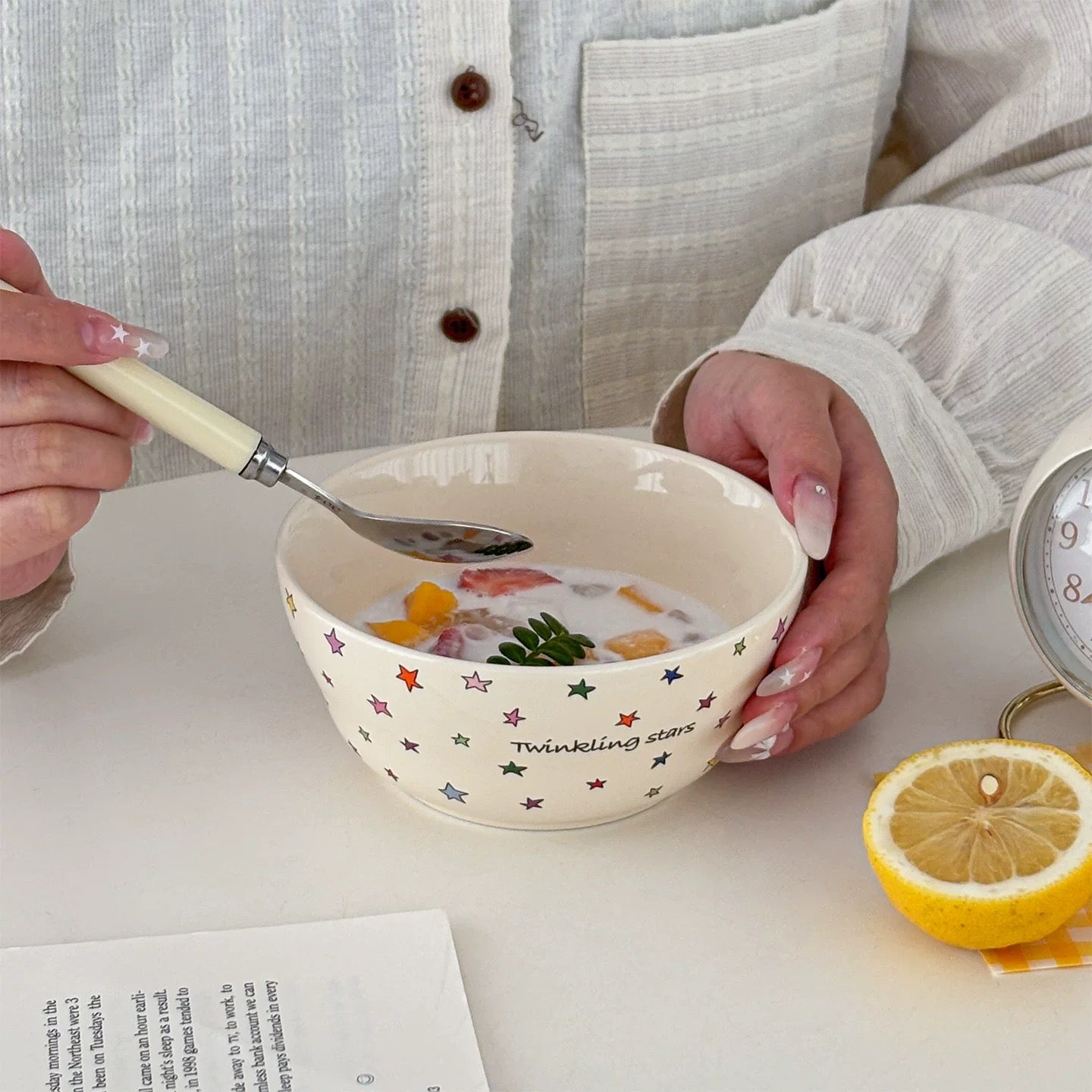 Twinkling Star Ceramic Cereal Bowl, 400ML