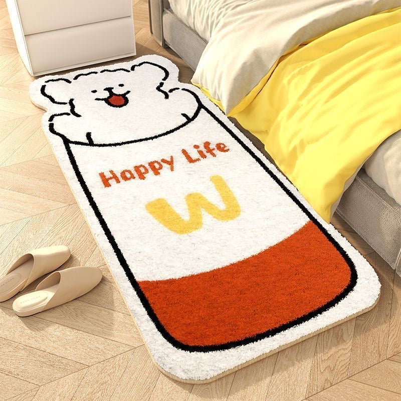 Happy Life Puppy Plush Bedside Rug | 50x120cm