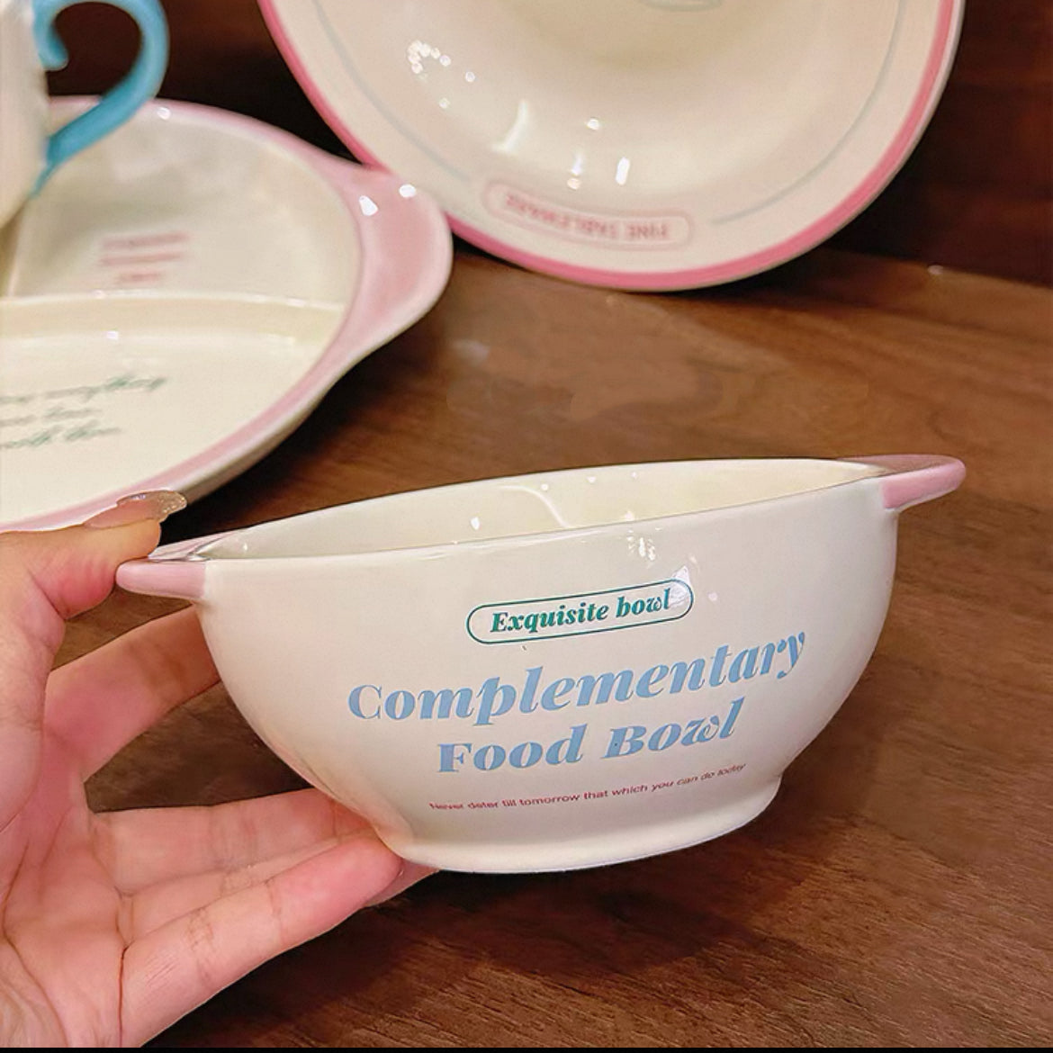 Pastel Creamy Tone Ceramic Bowl - 350ML & 400ML