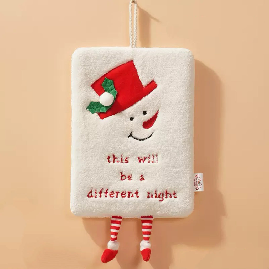 Christmas Square Hand Towel with Legs - 4 Colors | Christmas Gift