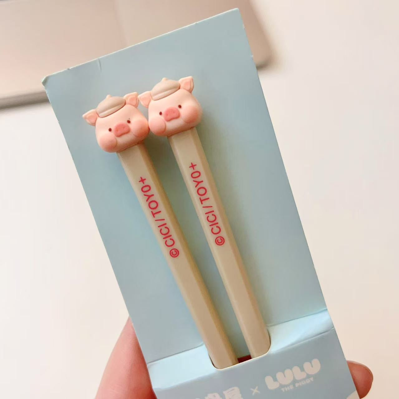 Lulu the Piggy Alloy Chopsticks - Dishwasher Safe