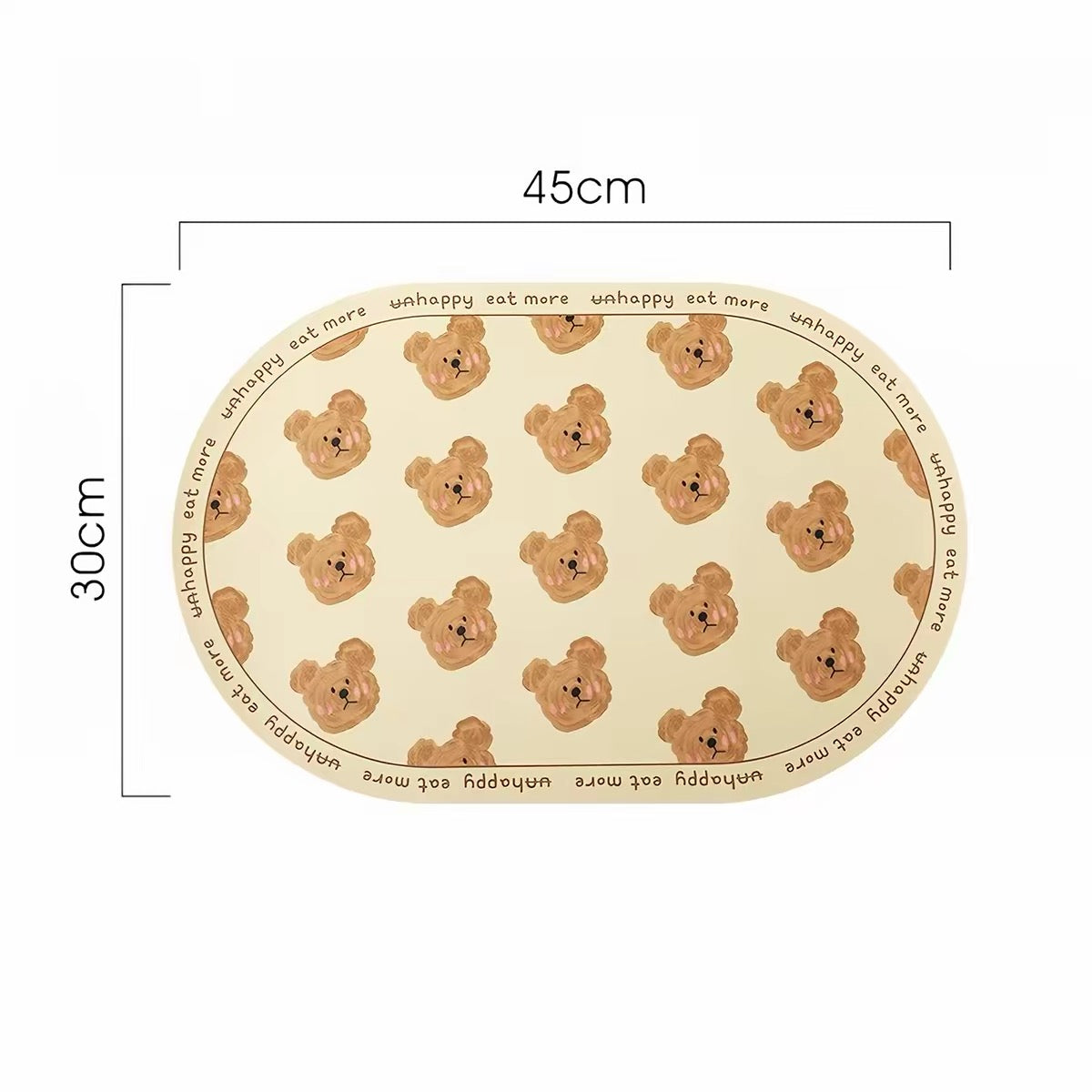 Emo Bear Waterproof Leather Placemat – 4 Styles