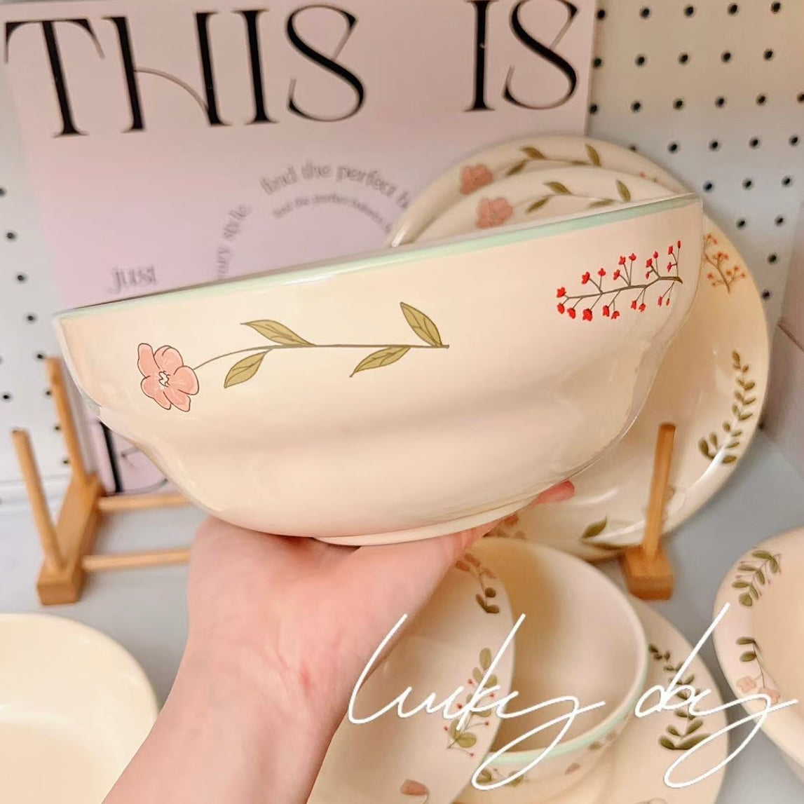 Spring Floral Ceramic Soup Bowl - 350ML & 1500ML
