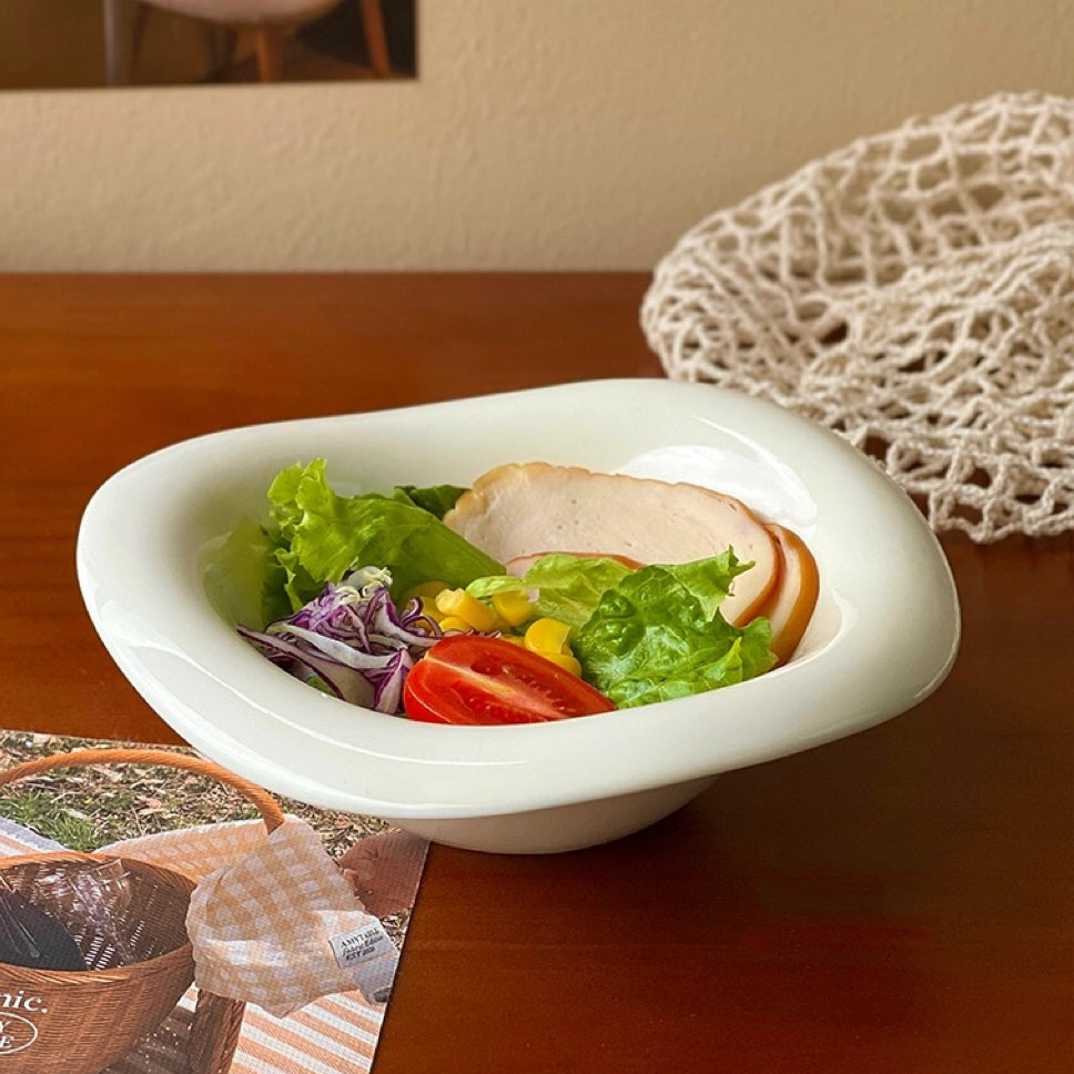 Creamy Irregular Ceramic Yogurt Bowl – 240ML
