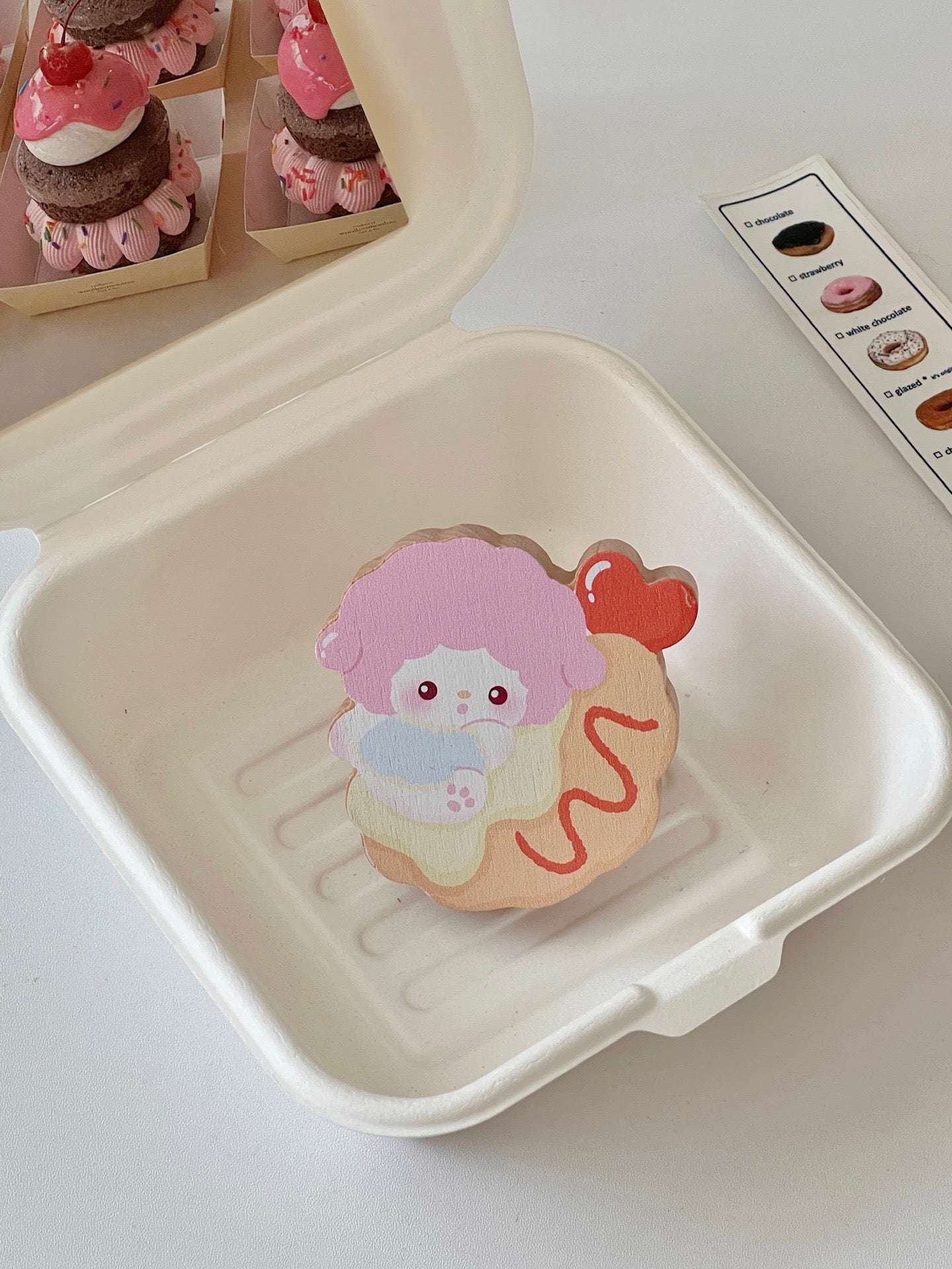 Pink Sheep Wooden Wall Hook - Strong Load-Bearing, Cute Decorative Organizer
