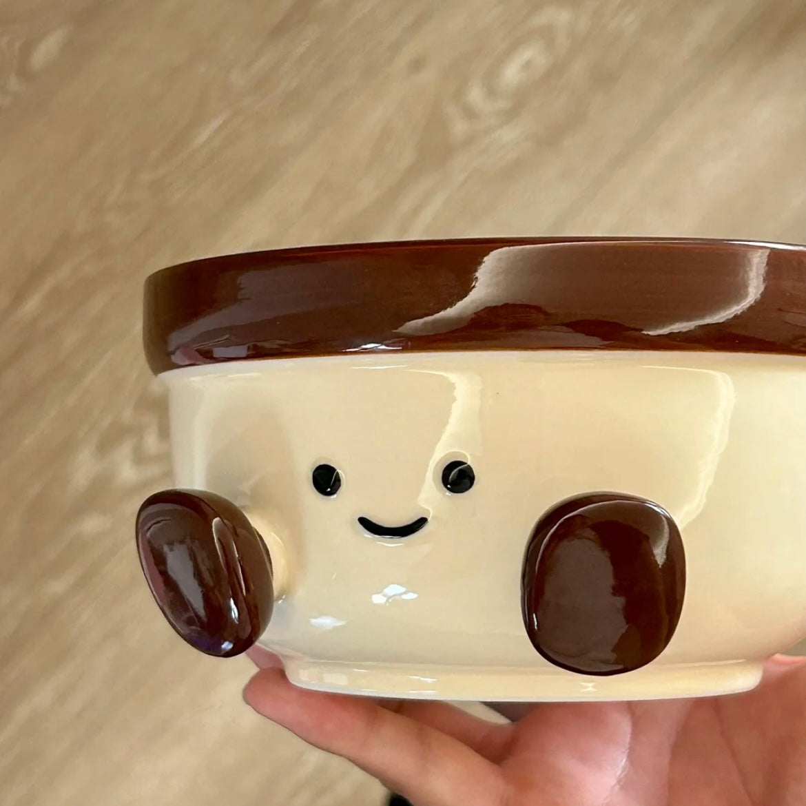 Cute Footed Ceramic Ramen Bowl – 1000ML Capacity