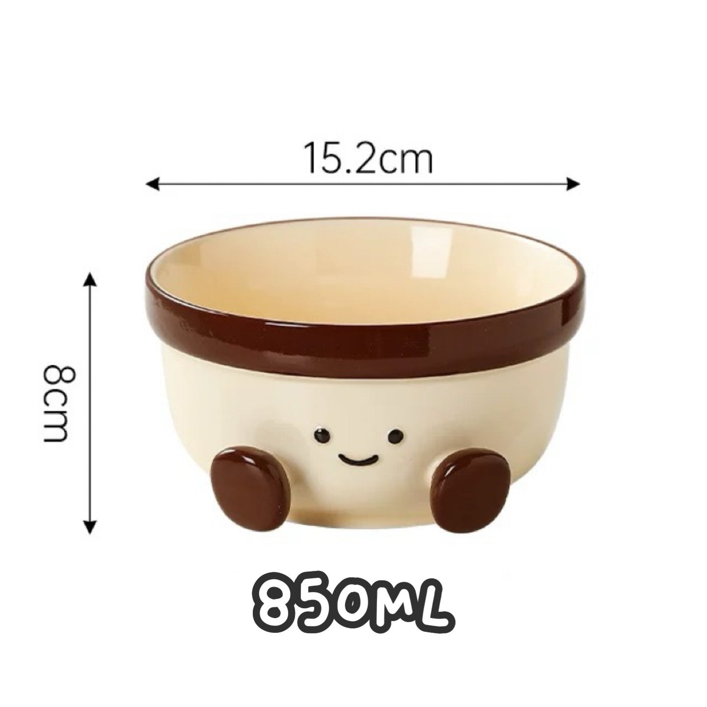 Cute Footed Ceramic Bowl – 450ML &800ML