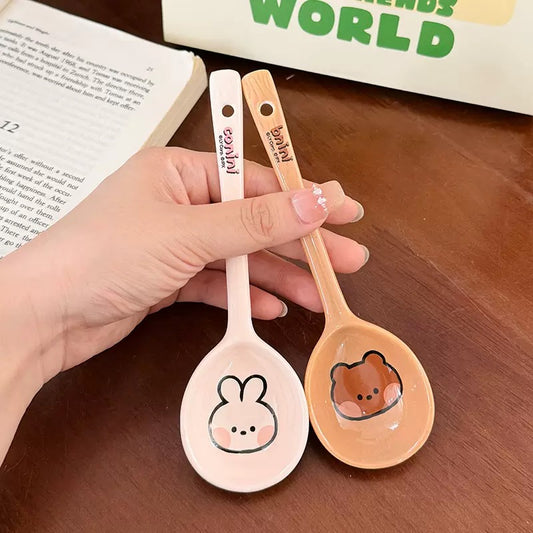 Brown Bear Family Ceramic Spoon | 4 Styles