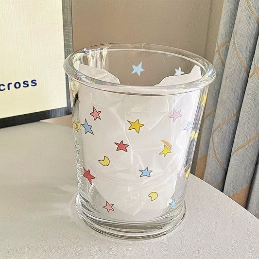Colorful Starry Glass Cup – 350ML Capacity