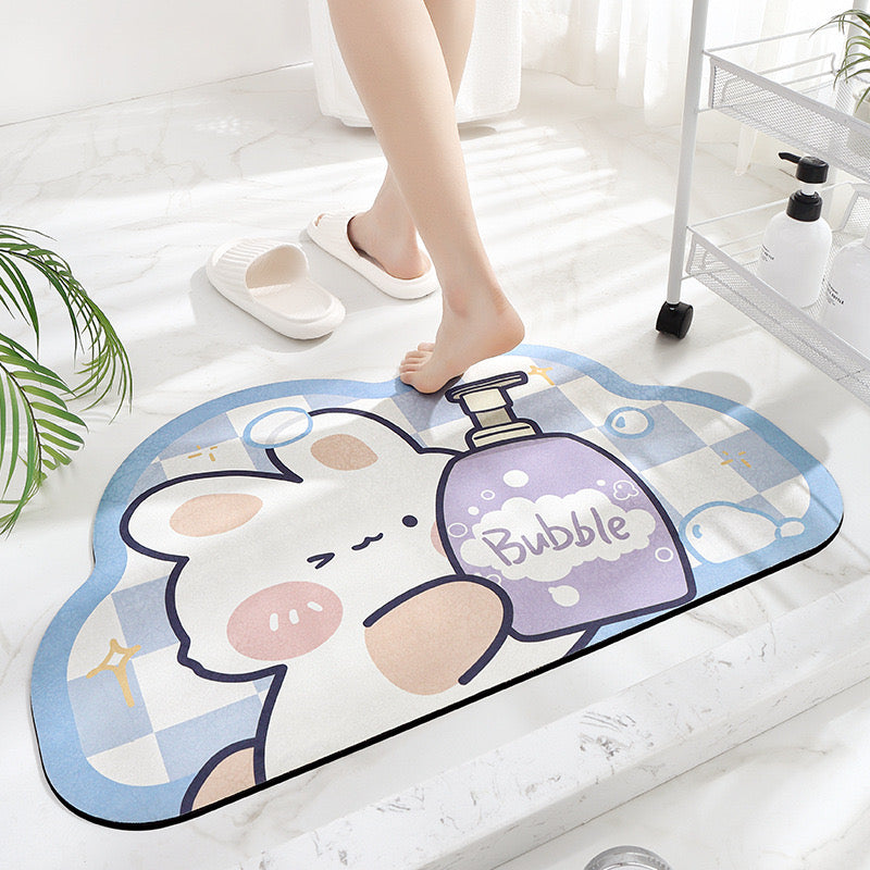 Shower Bunny Bathroom Absorbent Mat - Size 40x60cm/50x80cm