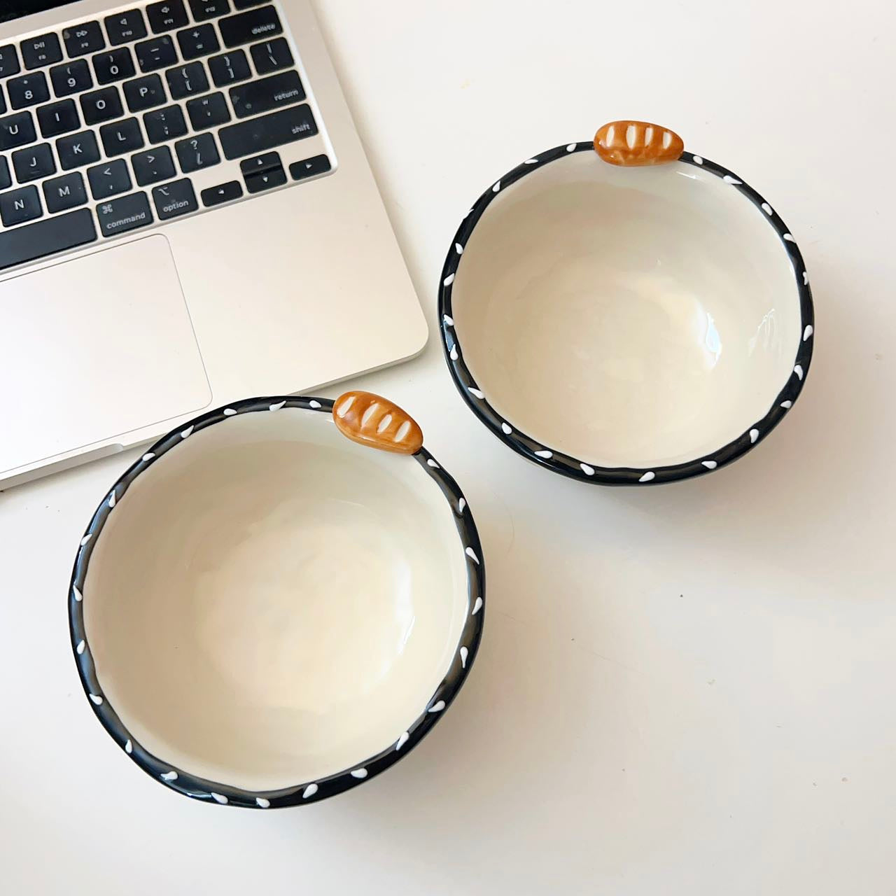 Sesame Bread Ceramic Bowls - 360ML & 900ML