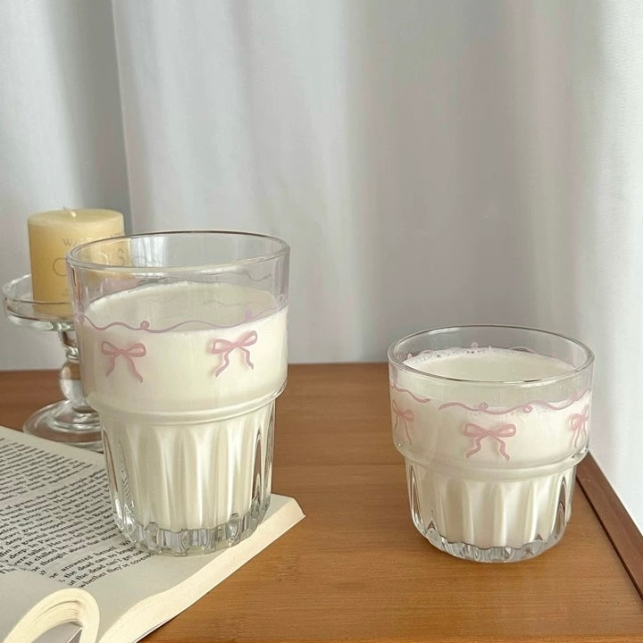 Pink Ribbon Glass Cup - 260ML & 380ML