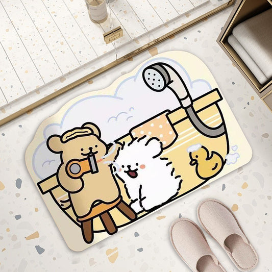 Puppy Blow-Drying Bathroom Absorbent Mat - Size 50x80cm