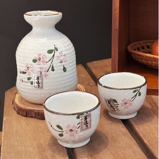 Sakura Ceramic Sake Set - Japanese Gift Packaging