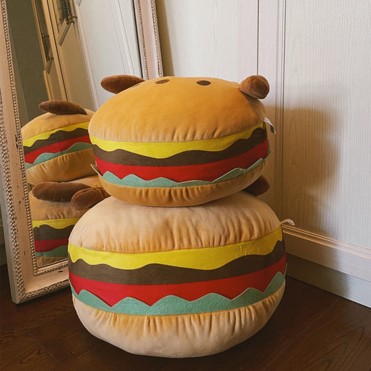 Burger Dog Kawaii Plush Pillow – 2 Sizes