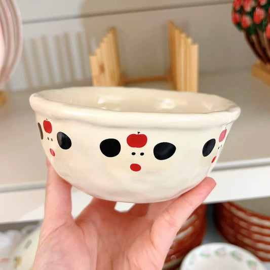 Apple Dog Ceramic Cereal Bowl – 330ML